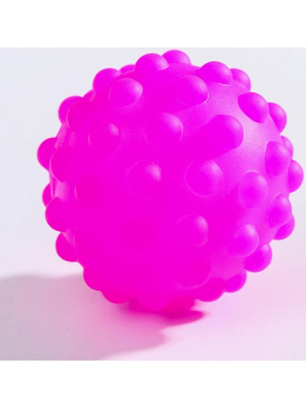 Развивающий тактильный мячик «Рыжий монстрик», с пищалкой, 1 шт, Крошка Я