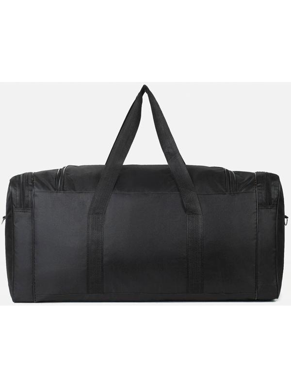 Сумка спортивная, 3 отдела на молниях, наружный карман, длинный ремень, цвет чёрный