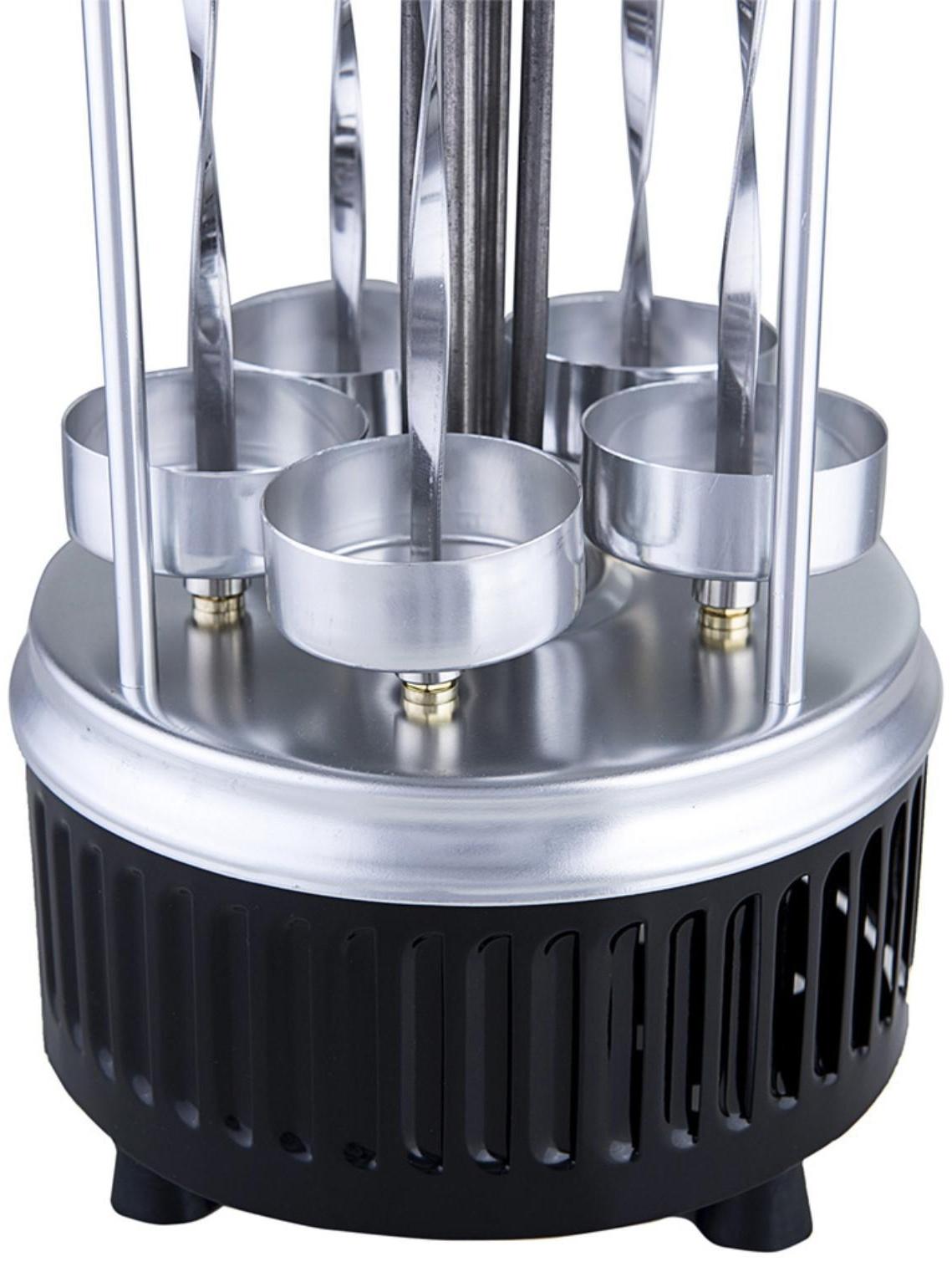 Электрошашлычница Kitfort KT-1405, 900 Вт, 5 шампуров, серебристая