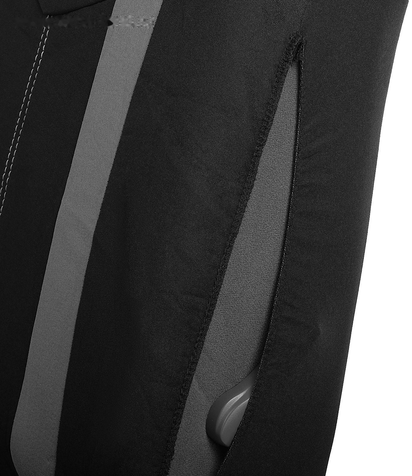 Авточехлы универсальные 9 предметов, черные - серые вставки, М5, Lines series