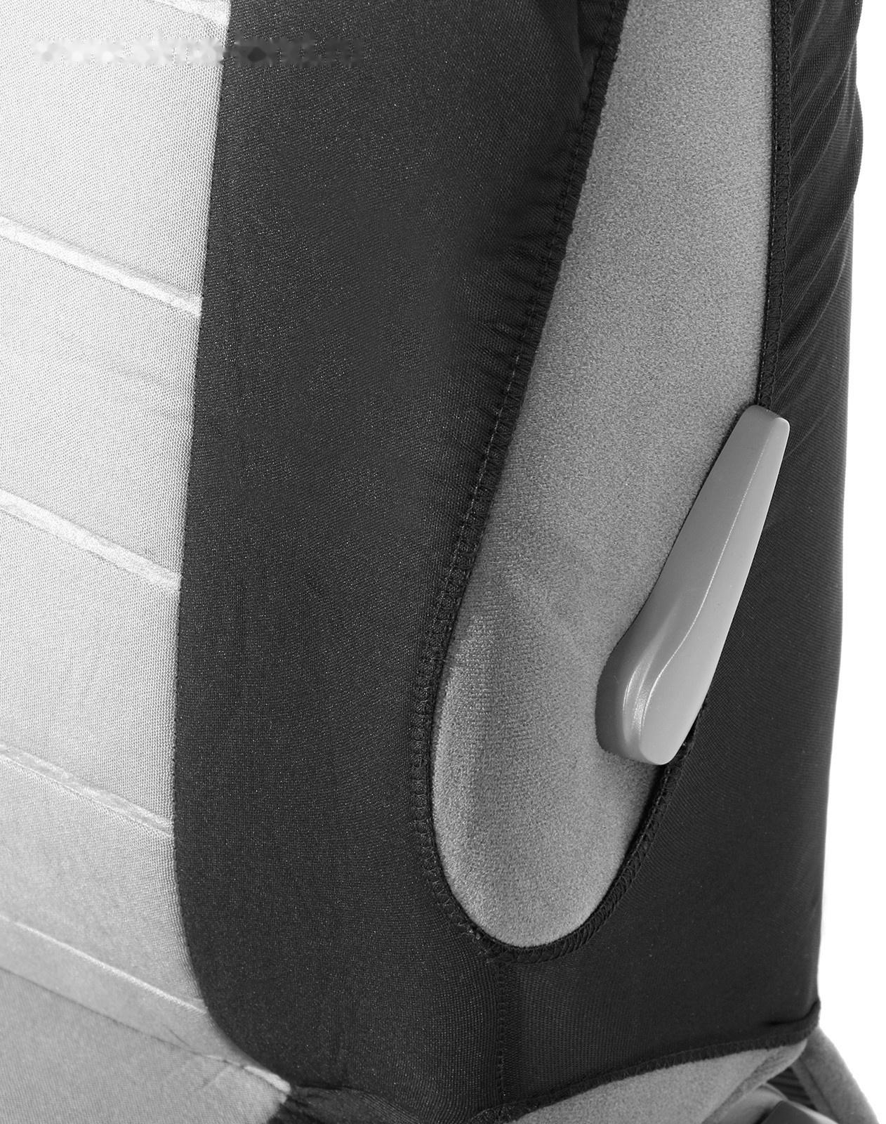 Авточехлы универсальные 9 предметов, черные - серые вставки, М5, Lines series