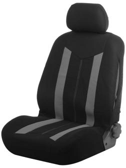 Авточехлы универсальные 9 предметов, черные - серые вставки, М5, Lines series