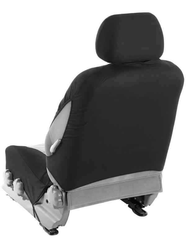 Авточехлы универсальные 9 предметов, черные - серые вставки, М5, Lines series