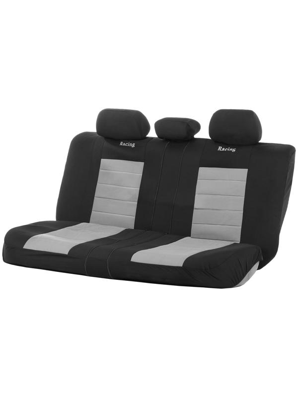 Авточехлы универсальные 9 предметов, черные - серые вставки, М5, Lines series