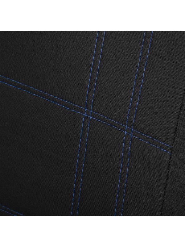 Авточехлы универсальные 9 предметов, черные - синяя нить, М5, Classic series