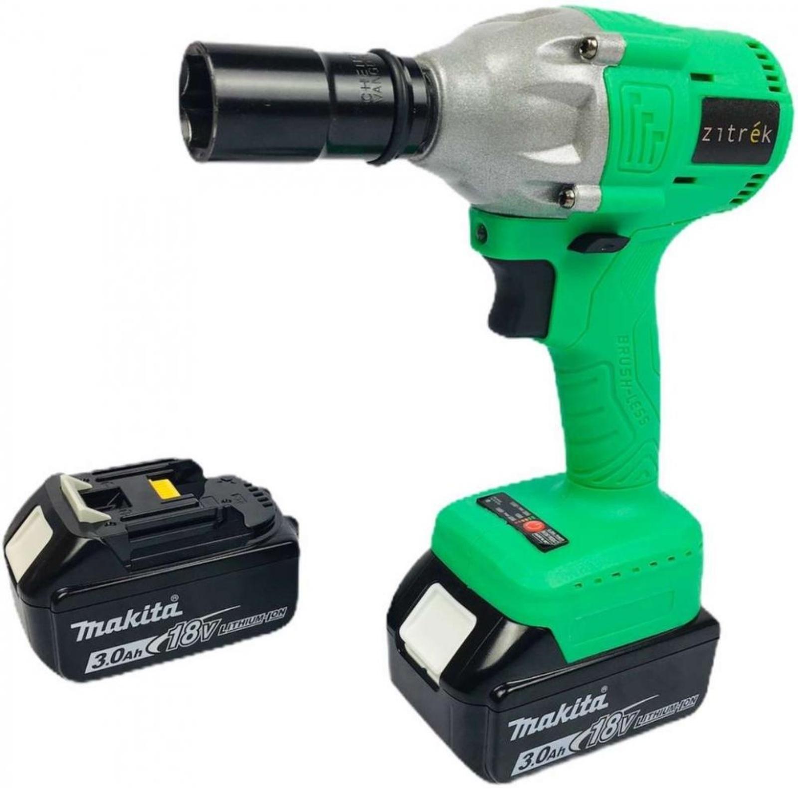 Гайковерт аккумуляторный Zitrek Crusher 20-Li, ударный, 20 В,  2х4 Ач, Li-ion, 200 Нм, 1/2