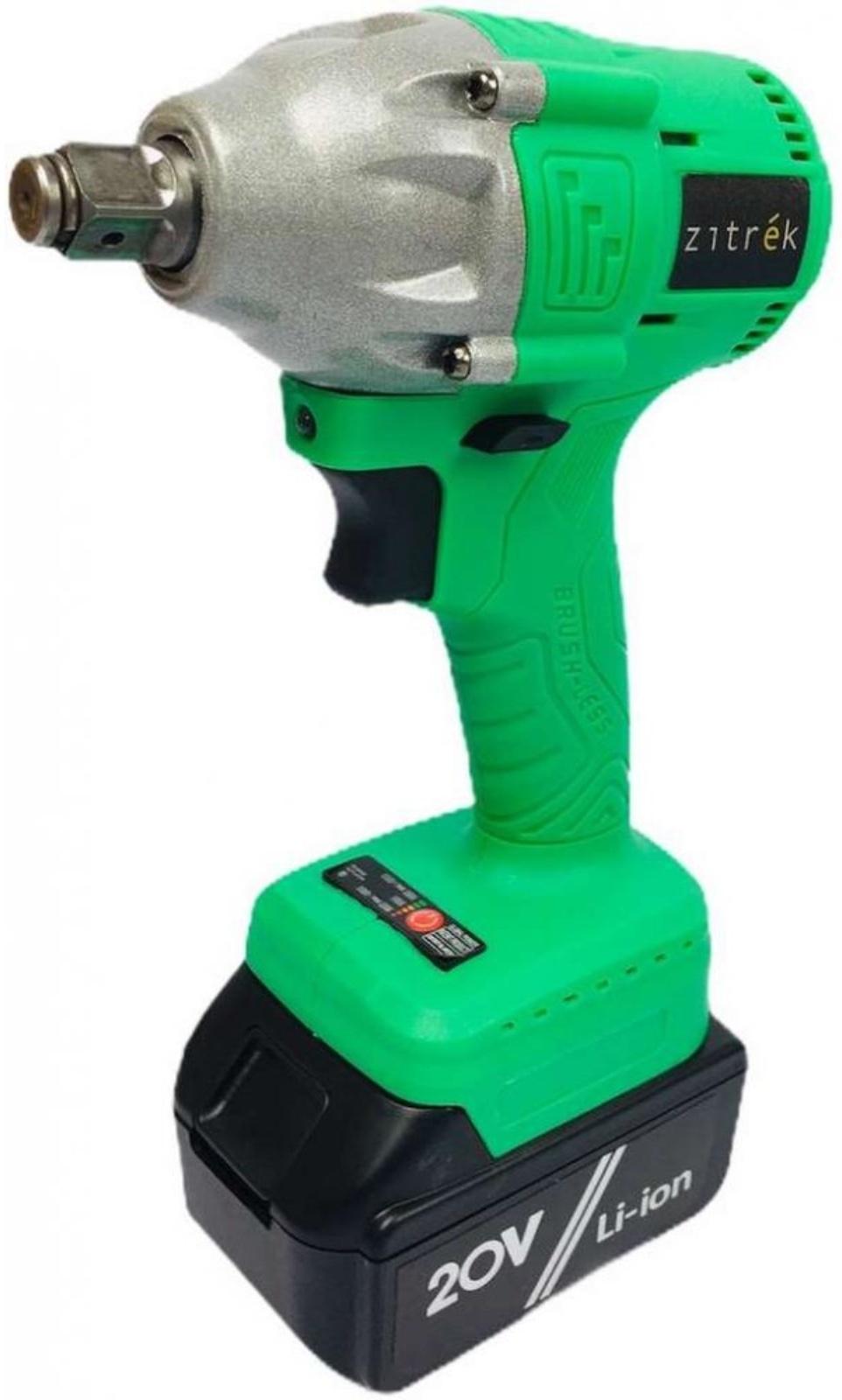 Гайковерт аккумуляторный Zitrek Crusher 20-Li, ударный, 20 В,  2х4 Ач, Li-ion, 200 Нм, 1/2