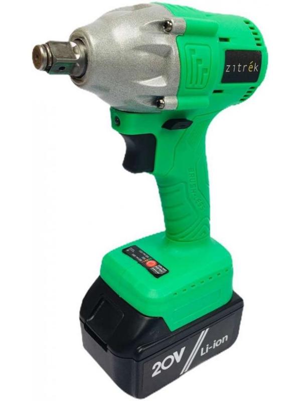 Гайковерт аккумуляторный Zitrek Crusher 20-Li, ударный, 20 В,  2х4 Ач, Li-ion, 200 Нм, 1/2