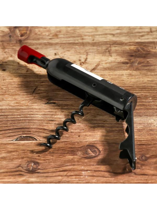 Штопор-бутылка и пробка на подложке 