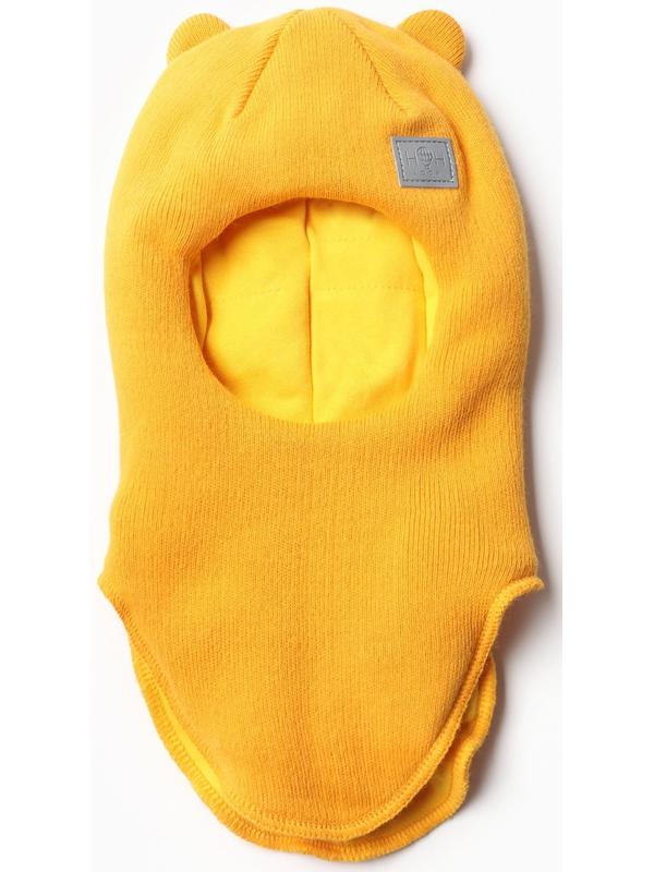 Шапка-шлем, цвет горчица, размер 50-54