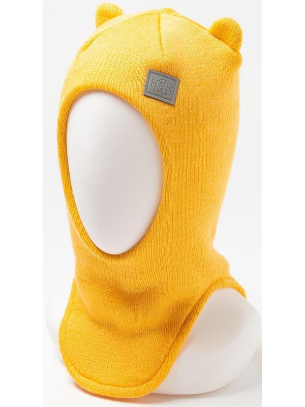 Шапка-шлем, цвет горчица, размер 50-54