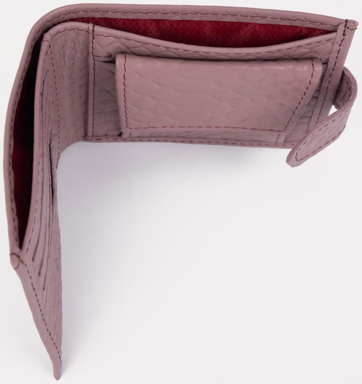 Кошелёк на кнопке, цвет розовый