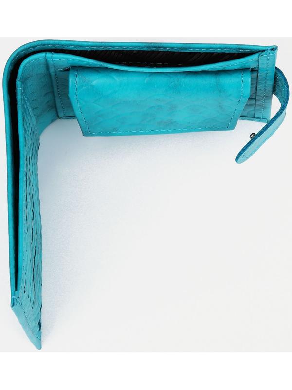 Кошелёк на кнопке, цвет бирюзовый