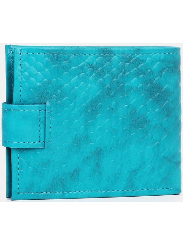 Кошелёк на кнопке, цвет бирюзовый