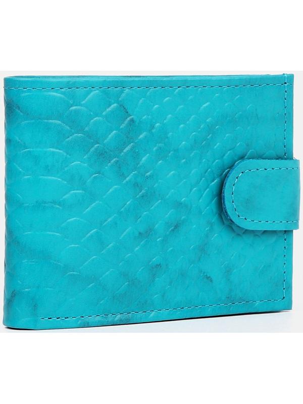Кошелёк на кнопке, цвет бирюзовый