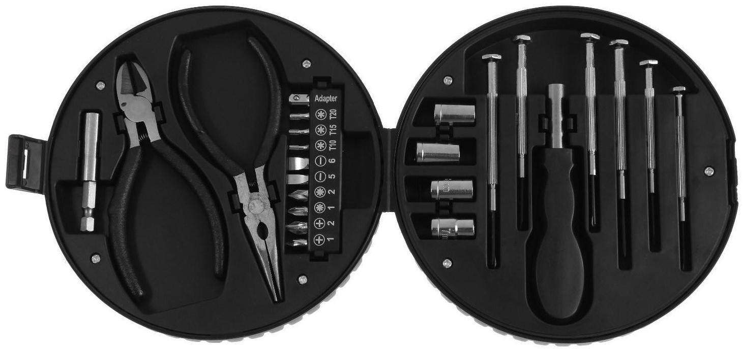 Набор инструментов ТУНДРА, подарочный пластиковый кейс 