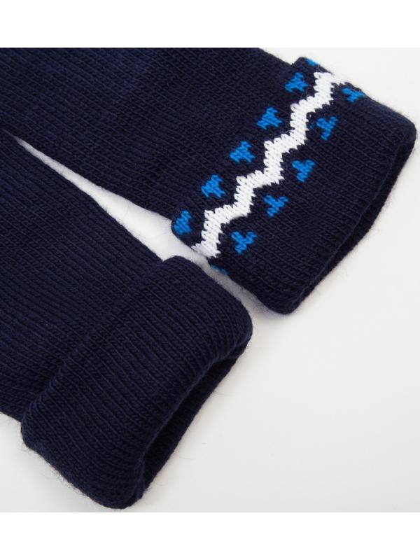 Варежки женские, цвет тёмно-синий, размер 18