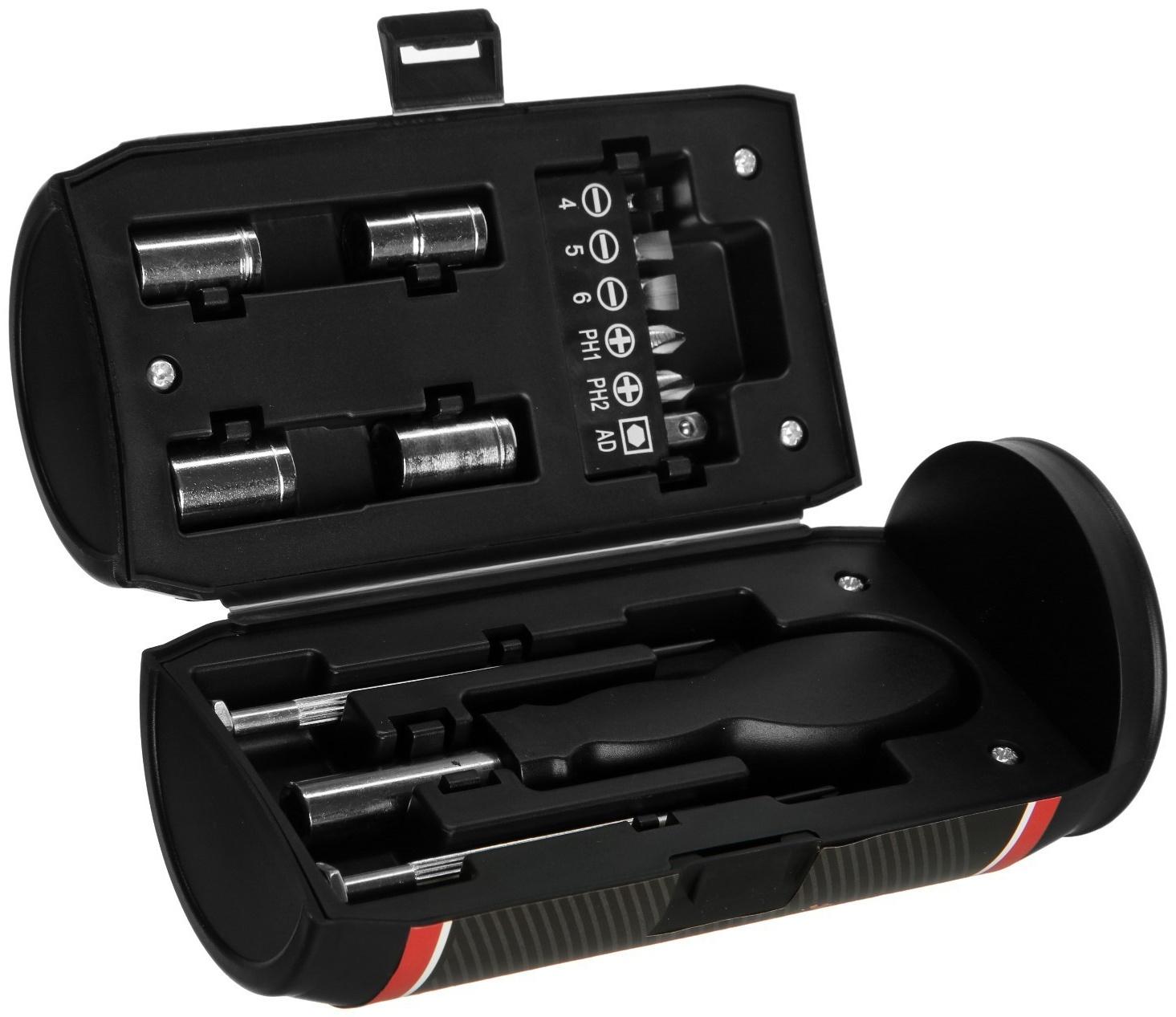 Набор инструментов ТУНДРА, подарочный пластиковый кейс 