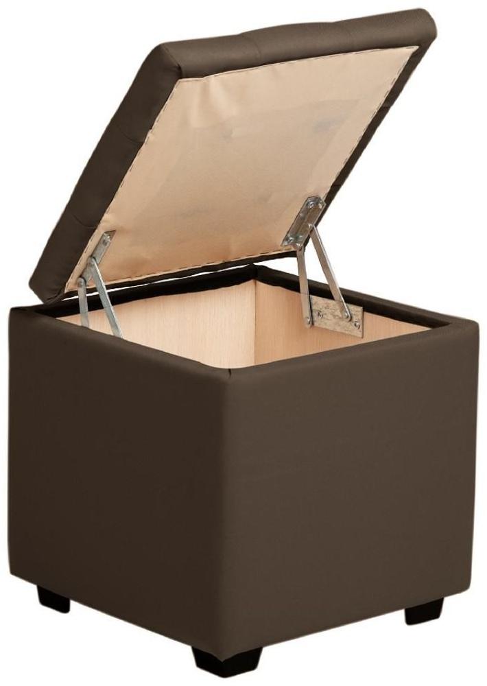 Пуф Бриг 400х400х430 Рогожка CHOCOLATE