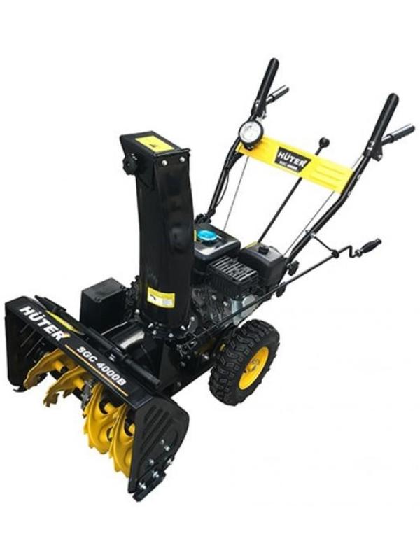 Снегоуборщик Huter SGC 4000B, 4Т, 4000 Вт, 6.5 л.с., самоходный, фара, аккумулятор, ск. 4/2