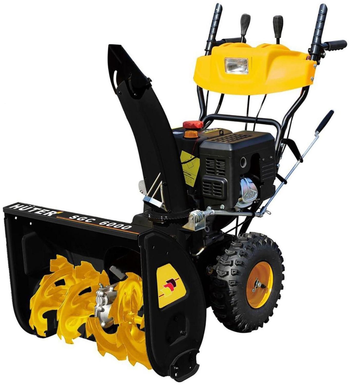 Снегоуборщик Huter SGC 6000, 5.8 кВт, 8 л.с., самоходный, ск. 6/2, шир./выс. 62/54 см + ПОДАРОК