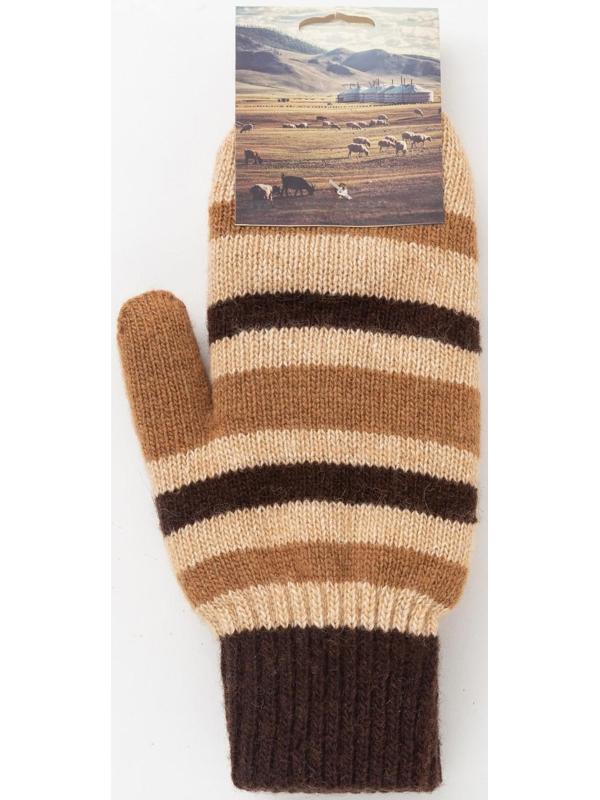 Варежки женские из монгольской шерсти 