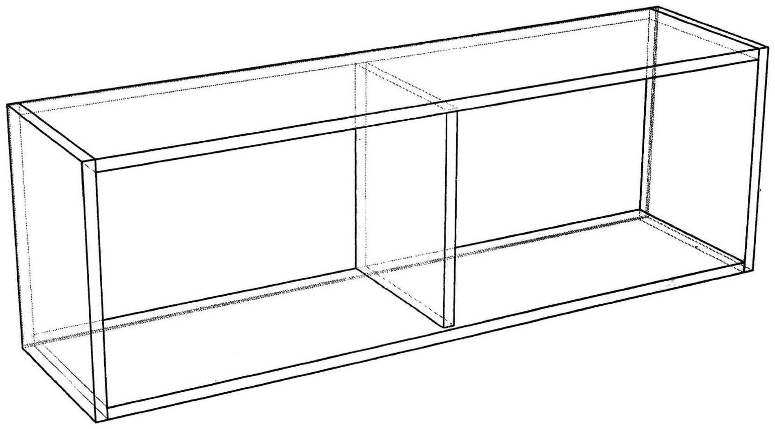 Полка навесная «Умка», 1000 × 250 × 340 мм, открытая, цвет белый