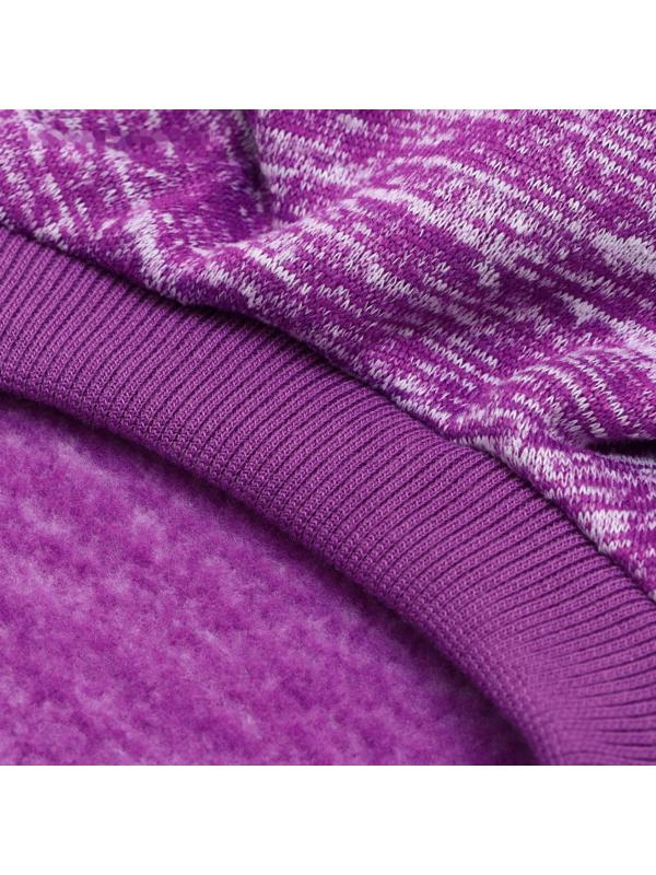 Свитер меланжевый, размер XS  (ДС 14, ОШ 23, ОГ 22 см), фиолетовый