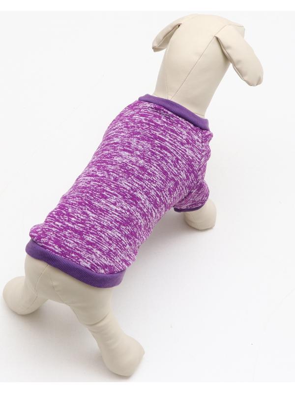 Свитер меланжевый, размер XS  (ДС 14, ОШ 23, ОГ 22 см), фиолетовый