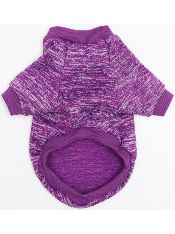 Свитер меланжевый, размер XS  (ДС 14, ОШ 23, ОГ 22 см), фиолетовый
