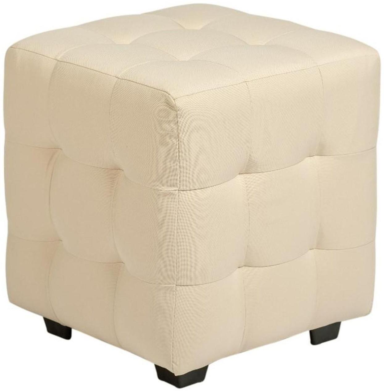 Пуф Генри 400х400х420 Рогожка CREAM