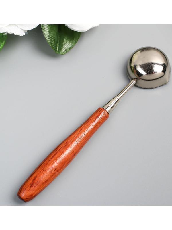 Ложка для плавления сургуча металл, дерево 11 гр 12х2,8 см