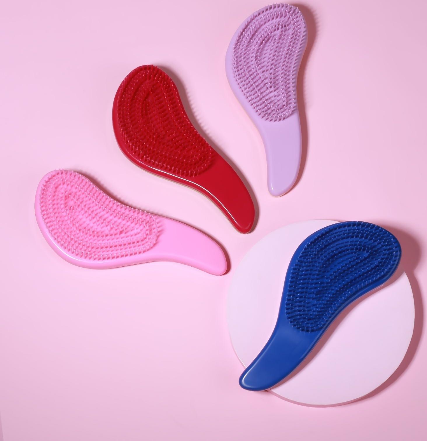 Расчёска массажная, 8 × 18,5 см, PVC коробка, цвет МИКС