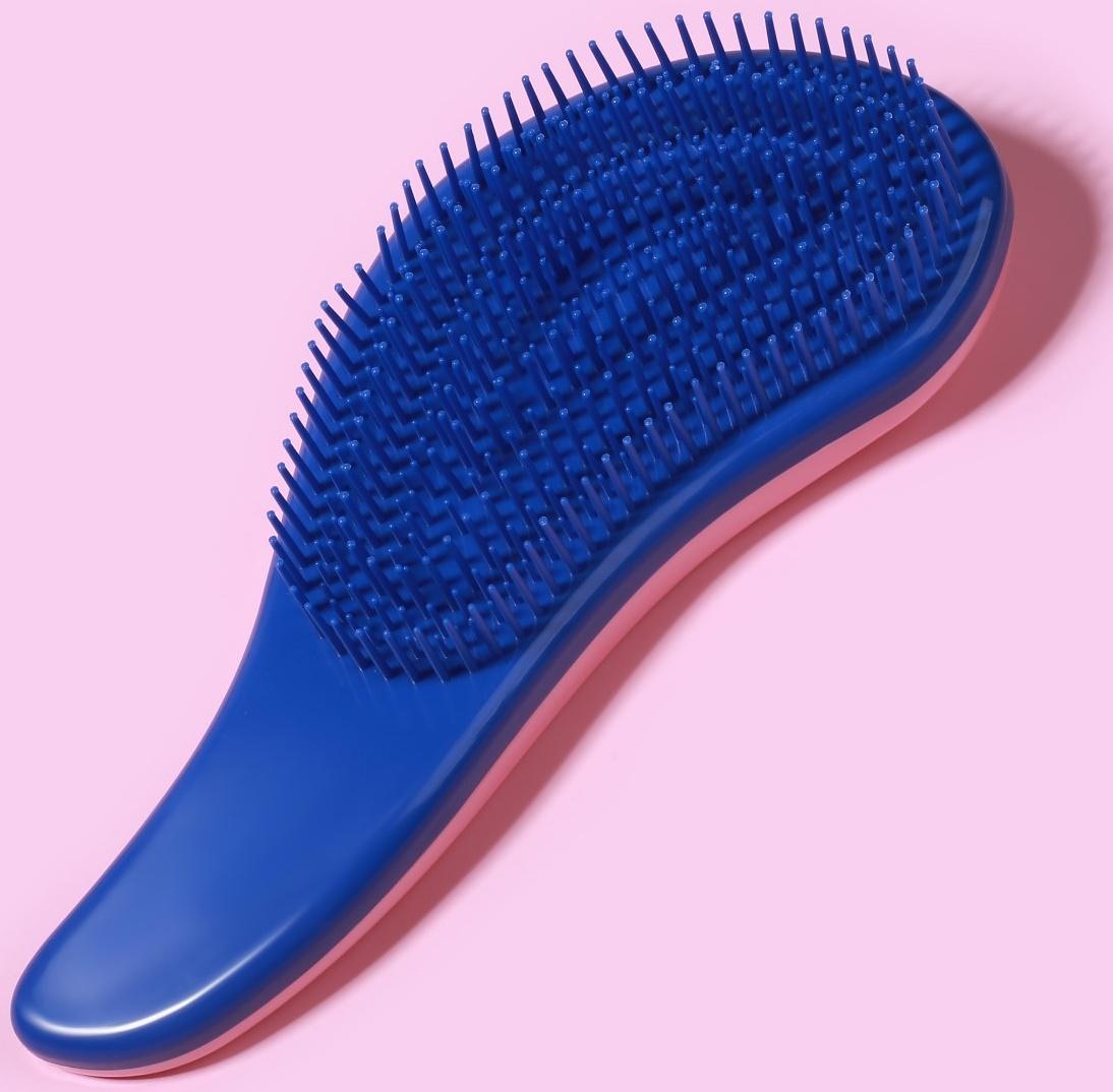 Расчёска массажная, 8 × 18,5 см, PVC коробка, цвет МИКС