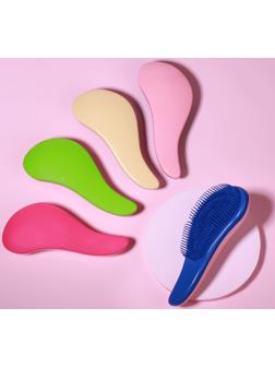 Расчёска массажная, 8 × 18,5 см, PVC коробка, цвет МИКС