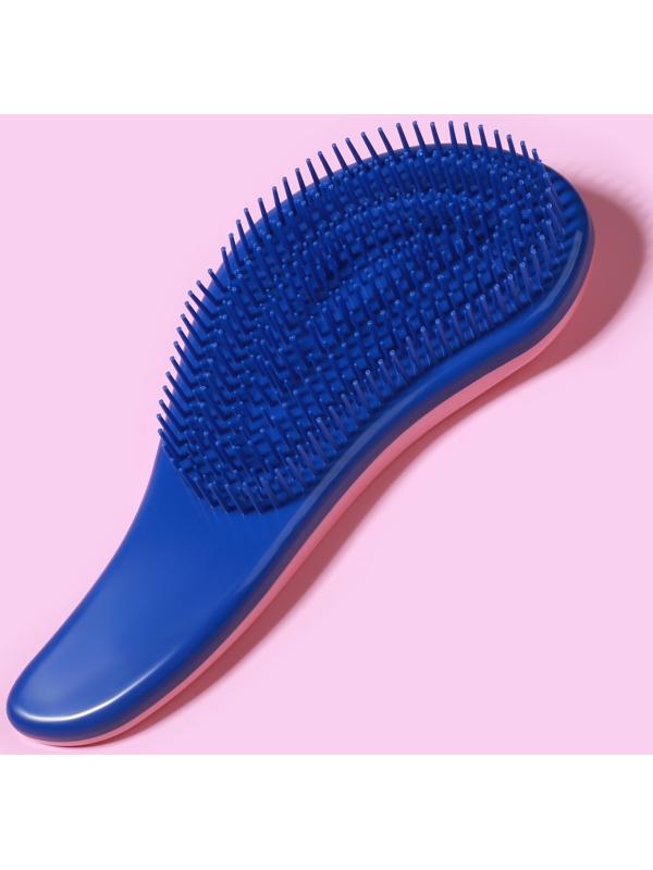 Расчёска массажная, 8 × 18,5 см, PVC коробка, цвет МИКС