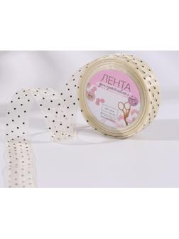 Лента капроновая «Горох», 25 мм, 23 ± 1 м, цвет бежевый