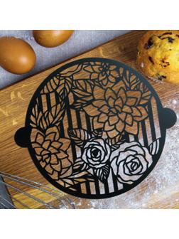 Трафарет для выпечки «Цветы», 30 × 35 см