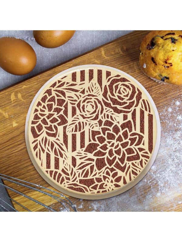 Трафарет для выпечки «Цветы», 30 × 35 см