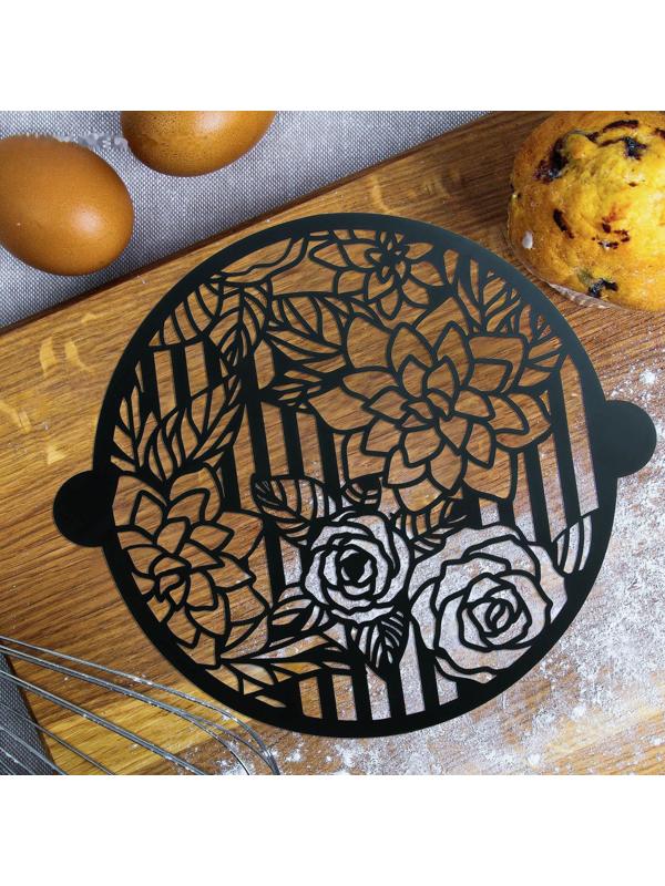 Трафарет для выпечки «Цветы», 30 × 35 см