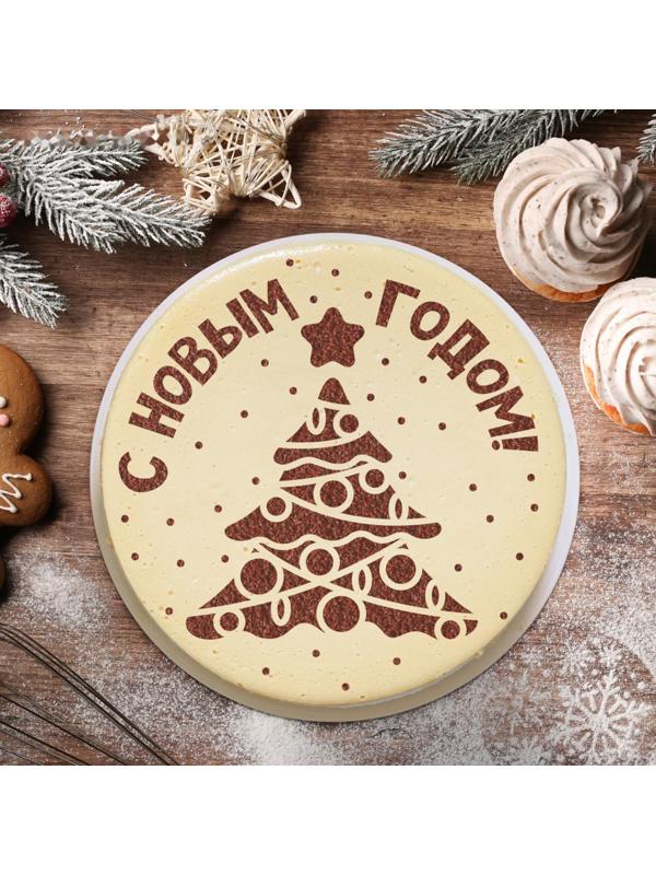 Трафарет для выпечки «Елочка со звездой», 30 × 35 см