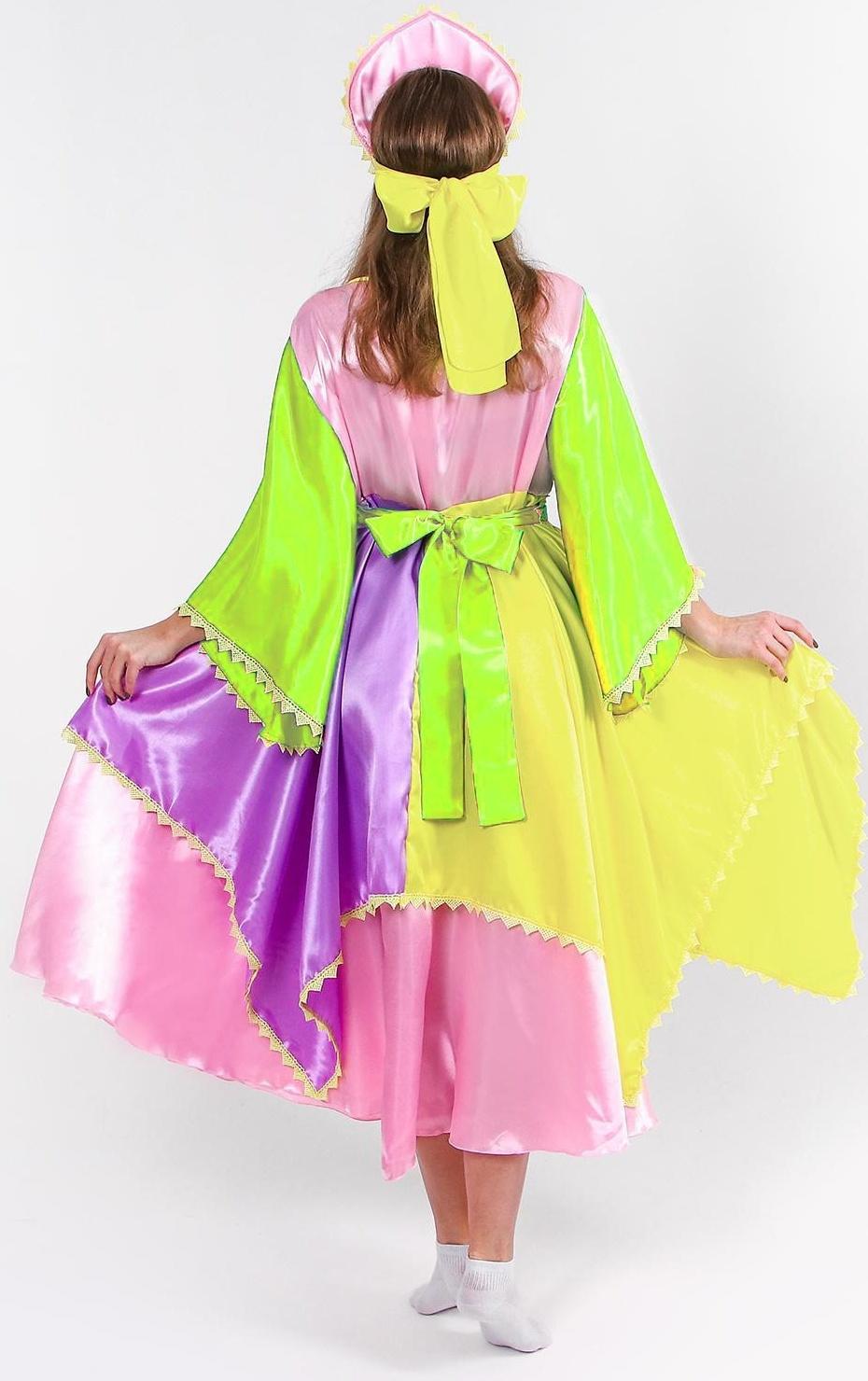 Карнавальный костюм «Весна», платье, кокошник, р. 46-48