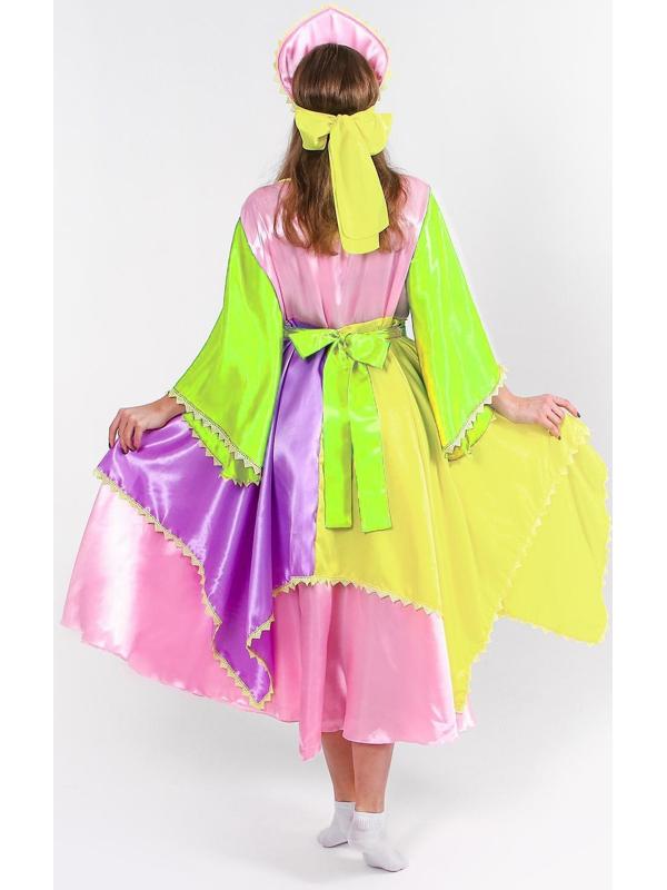 Карнавальный костюм «Весна», платье, кокошник, р. 46-48