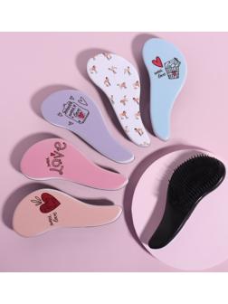 Расчёска массажная, 5,5 × 14,5 см, рисунок МИКС