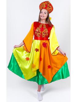 Карнавальный костюм «Осень», платье, кокошник, р. 50-52