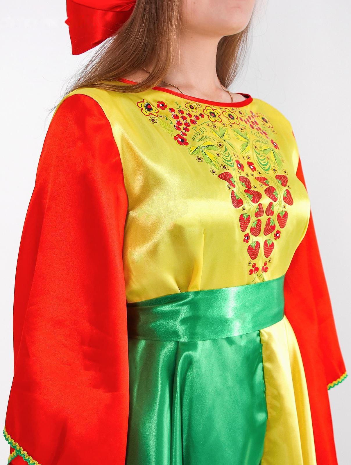 Карнавальный костюм «Лето», платье, кокошник, р. 50-52