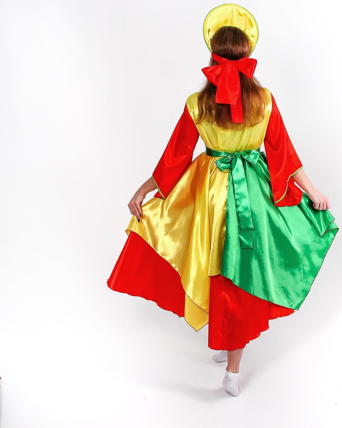 Карнавальный костюм «Лето», платье, кокошник, р. 50-52