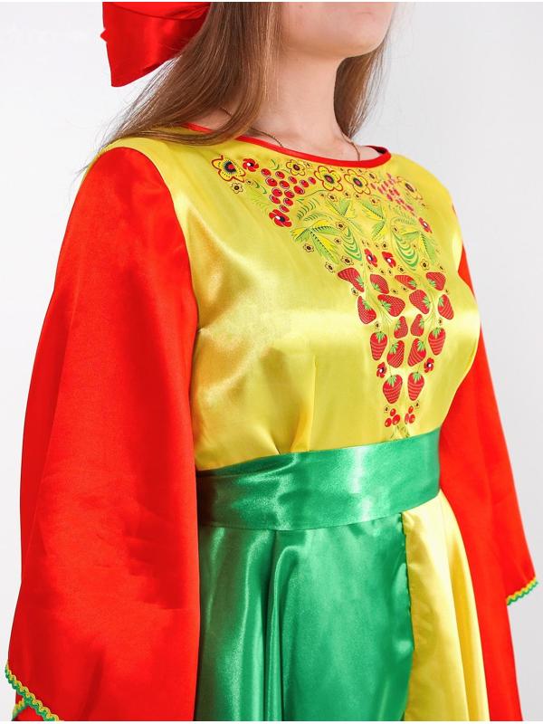 Карнавальный костюм «Лето», платье, кокошник, р. 50-52