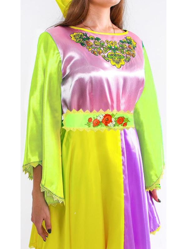 Карнавальный костюм «Весна», платье, кокошник, р. 50-52