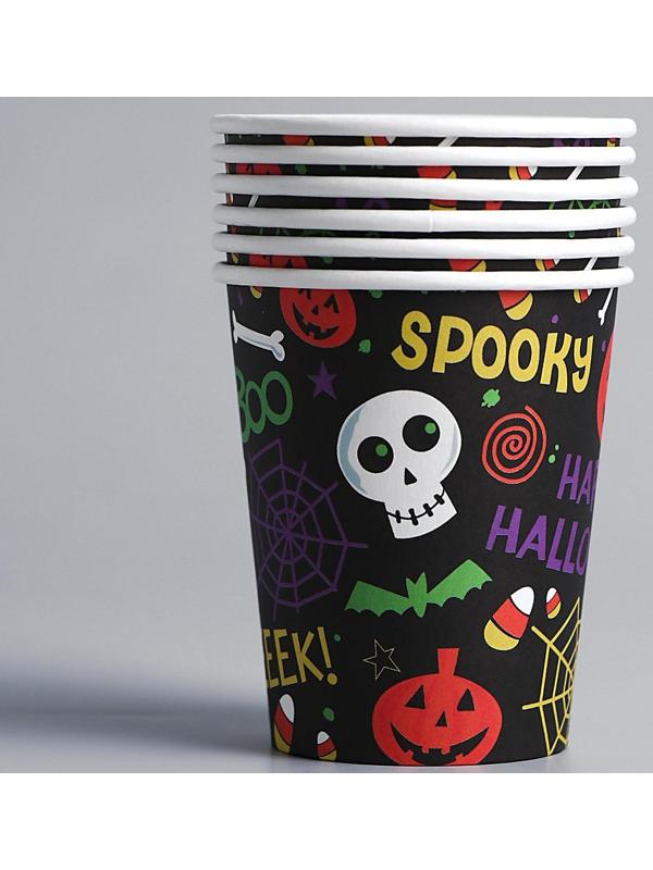 Стакан бумажный «Хэллоуин», 6 шт.